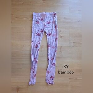 Kate Quinn Pink Bamboo Leggings 8Y